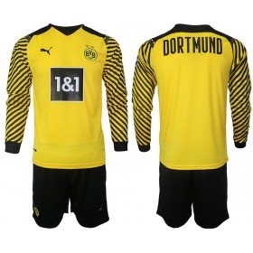 Borussia Dortmund Kinder 2021/22 Heim Trikotsatz Langarm (+ Kurze Hosen)